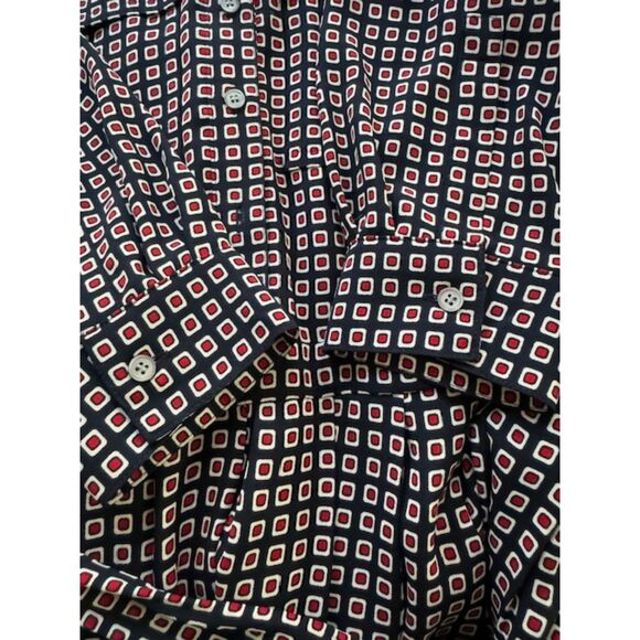 NWOT J. Crew Button Front Dress in Geometric print, size 4. - Picture 5 of 8